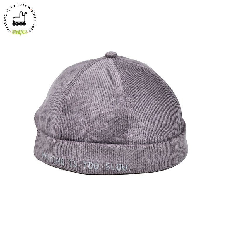 柚子轮滑YOYOSKATE SAGO系列灯芯绒帽子无檐棒球帽保暖男女适用