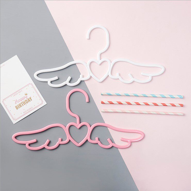 mumu良品日系软妹二次元衣架可爱萌少女心天使翅膀晒衣架动漫周边