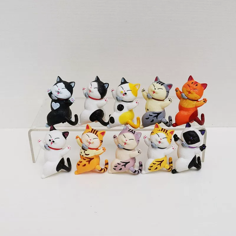Японская столовая минифигурка, миленькая куколка, игрушка, котёнок, кот