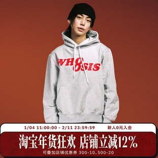 WHOOSIS（不知其名）幻影logo帽衫连帽卫衣秋简约松弛感男女情侣