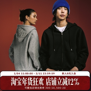 WHOOSIS（不知其名）贴布结构连帽帽衫卫衣秋情侣松弛感通勤男女