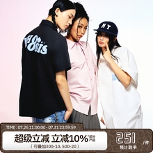 【HELLO KITTY官方联名】WHOOSIS 刺绣贴布短袖衬衫衬衣夏季男女