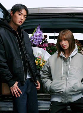 WHOOSIS（不知其名）立体刺绣夹棉MA1飞行员夹克外套男女美式男女