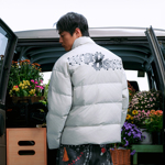 WHOOSIS（不知其名）放射星星刺绣羽绒服外套90鸭绒冬季保暖男女