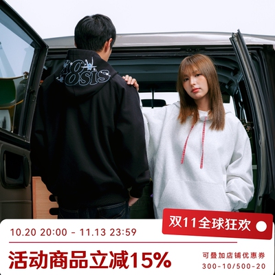 WHOOSIS（不知其名）千纸鹤拼接格纹帽衫卫衣秋冬独特氛围感男女