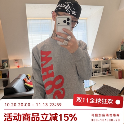 WHOOSIS（不知其名）幻影基础logo长袖T恤秋纯棉宽松百搭校园男女