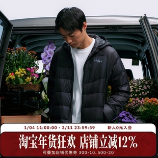 WHOOSIS（不知其名）连帽轻薄羽绒服外套90鸭绒冬季户外简约男女