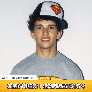 【超人SUPERMAN联名】WHOOSIS 超人logo发泡货车帽弯沿帽美式街头
