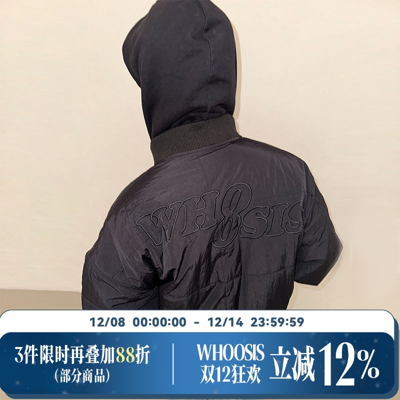 WHOOSIS（不知其名）立体口袋棉服外套秋冬上衣保暖校园男女情侣
