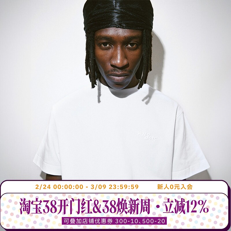 WHOOSIS（不知其名）刺绣打底衫短袖t恤cleanfit秋冬打底新品男女