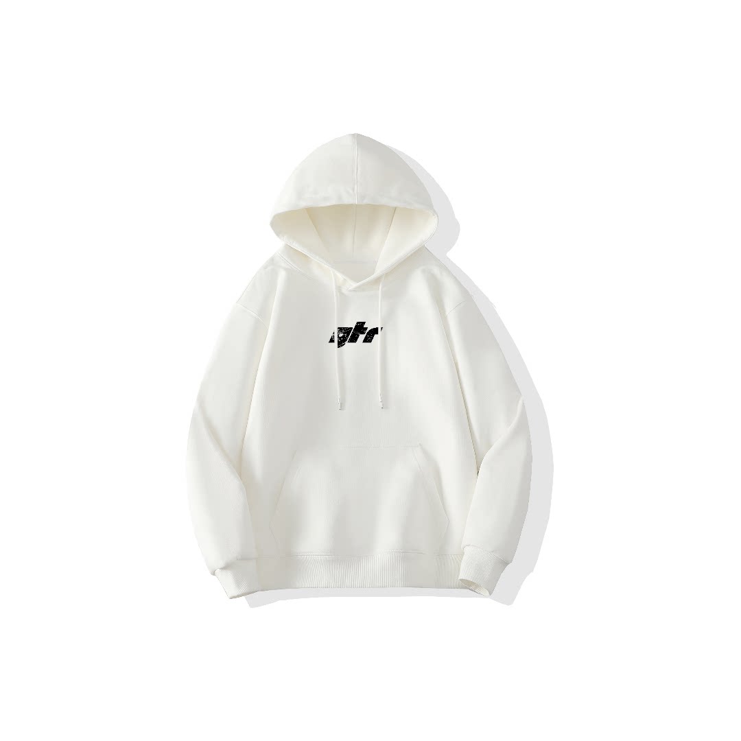 gent lore美式复古品牌字母logo简约基础休闲宽松百搭连帽卫衣