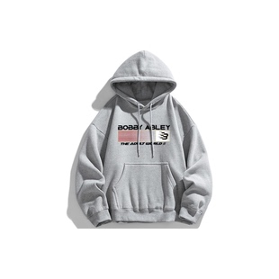 BOBBY ABLEY美式复古品牌Logo旗帜图案印花宽松休闲连帽套头卫衣