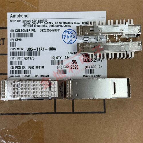 Amphenol U95-T1A1-100A QSFP28 Cage 屏蔽罩 U95T1A1100A 原装