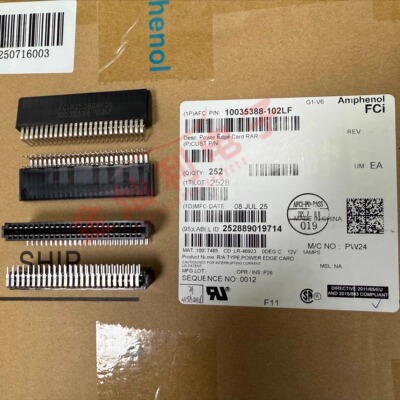 FCI原装10035388-102LF金手指2.54mm间距50pin弯插母座连接器现货