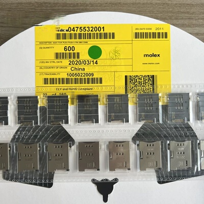 MOLEX连接器 475532001 47553-2001 0475532001 内存卡座 原装