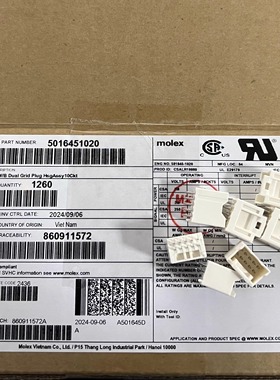 molex连接器 501645-1020 5016451020 10P针座 原装现货 一个起售