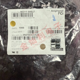 AMPHENOL/安费诺 90311-006LF 连接器 胶壳 6P 2mm 原装 正品