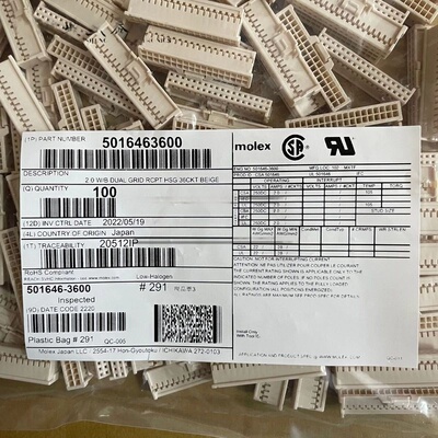 molex连接器 501646-3600 5016463600 胶壳36P 原装现货 一个起拍