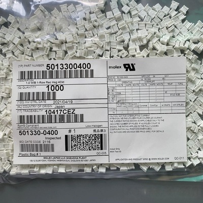 Molex连接器 501330-0400 5013300400 胶壳4P 1.0mm间距 原装现货