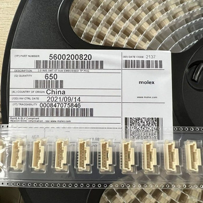 Molex连接器 5600200820 560020-0820 间距2.0mm 8P针座 原装现货