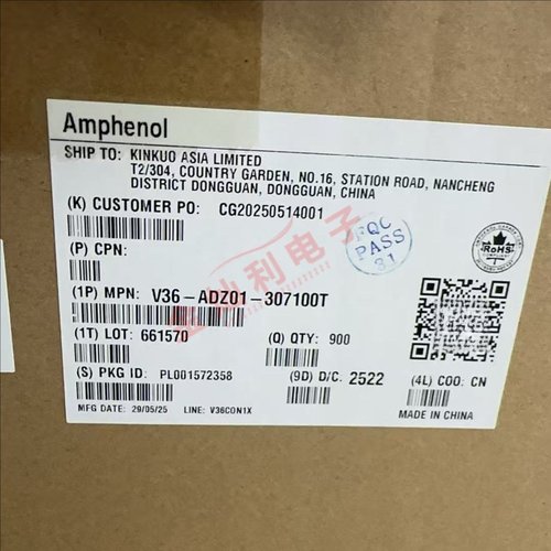 安费诺 Amphenol QSF-DD 112G连接器 V36-ADZ01-307100T 原装现货