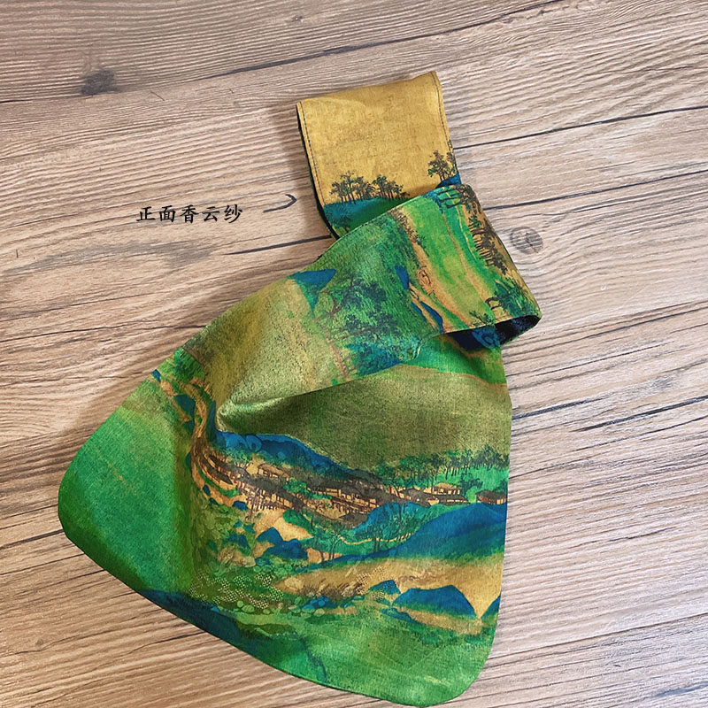 原创定制香云纱手腕包女夏季迷你手拿时尚复古妈妈装手机包手袋