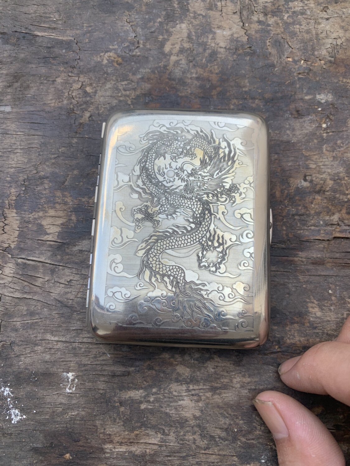 藏银老式复古烟盒十六支粗烟装烟盒个性复古时尚送礼自用收藏品