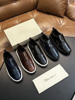 外贸跨境新款男鞋头层牛皮手工缝制经典懒人英伦潮驾车休闲鞋男ST