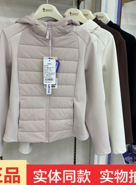 轻薄羊毛连帽拉链显瘦女棉服