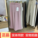 歌米茄2758麻小姐阔腿裤 女士夏新款 亚麻休闲裤 断码 高腰宽松直筒裤