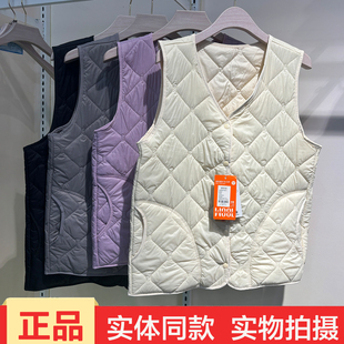 保暖上衣 女运动休闲马夹无袖 靓雪柔A050轻薄羊毛保暖马甲冬季 新款