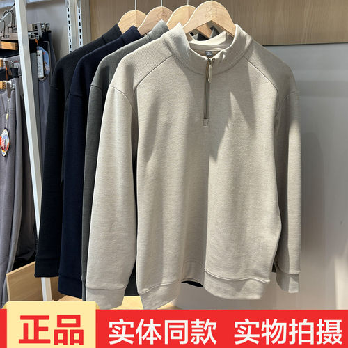 3529冬季星空绒半拉链立领卫衣
