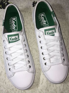 Keds Krystal秀晶Taylor Swift平底鞋 白色牛皮网眼 轻奢皮质115
