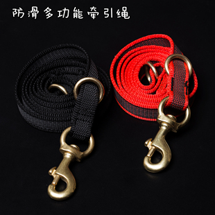 防滑铜勾多功能宠物狗狗牵引绳马犬训练东德金毛中大型犬狗链狗绳