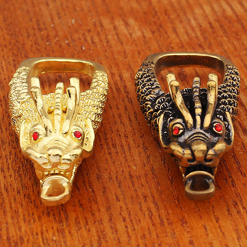 黄铜龙头钥匙扣配件创意凤头扣男士包包挂件铜制品工艺品户外腰扣