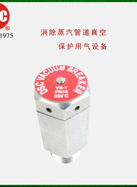 台湾DSC蒸汽管道真空破除器 VB-1破真空阀304不锈钢4分DN15耐高温