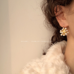 韩国东大门巴洛克珍珠耳坠