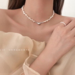 巴洛克天然珍珠项链女夏轻奢高级设计感小众锁骨链配饰2022年新款