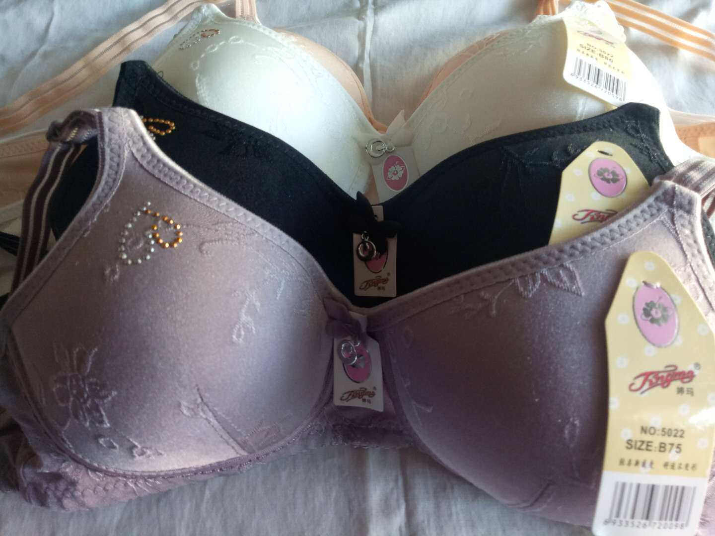 薄款无钢圈a杯双排扣胸罩小胸平胸u型内衣固定双肩带婷玛5022文胸