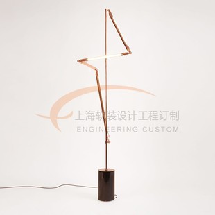 意大利创意机械调节式落地灯LED定制大理石展厅服装店摆件落地灯