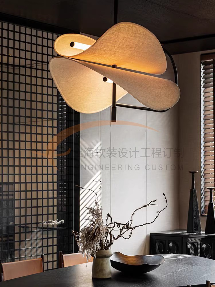 戈宓酒店别墅餐厅铁新中式吊灯