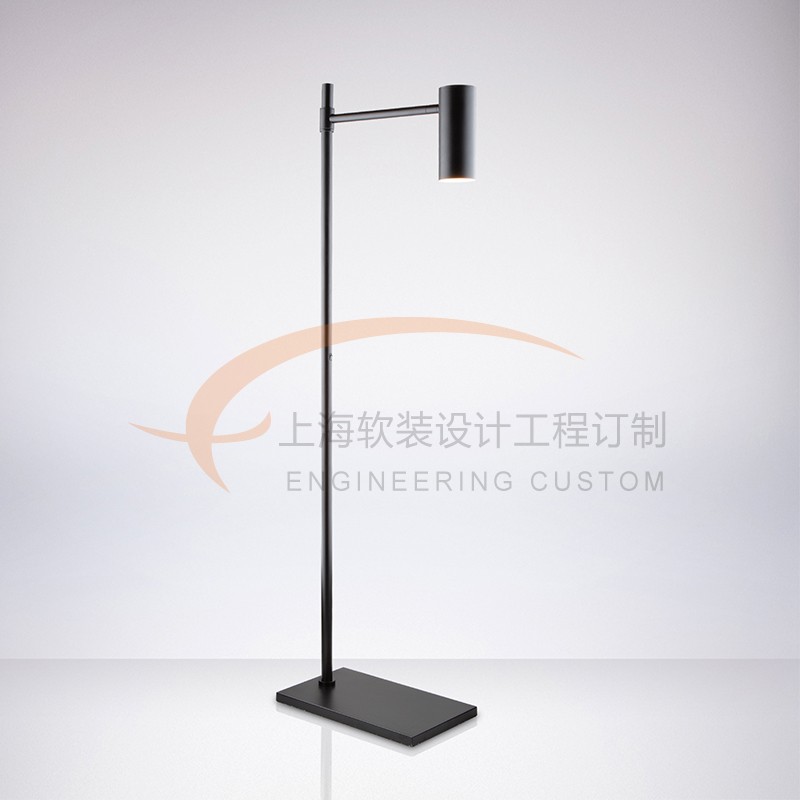 现代简约新中式铁艺烤漆黑色落地灯书房沙发旁地灯外贸出口落地灯