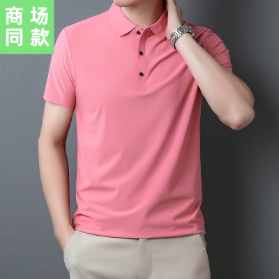 短袖休闲青年纯色t恤Polo衫