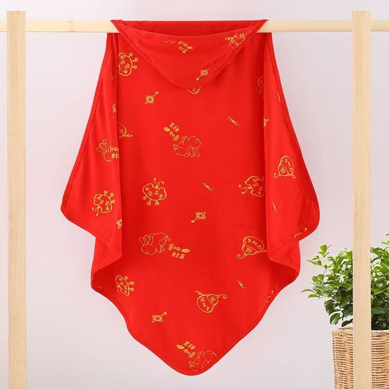 纯棉抱被新生儿产房包单婴儿抱被大红色棉毛抱被宝宝用品襁褓包巾,婴童用品,婴童抱被/抱毯,淘宝优惠券,粉丝福利购,淘宝优惠卷