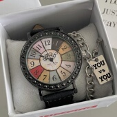 复古港风手表男女款 ins高级感韩版 小众设计森系初高中学生石英表