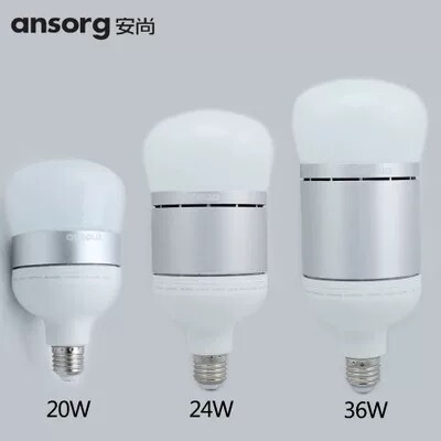 安尚大功率LED球泡36W黄光白光铝基板全铝散热E27家用厂房仓库用