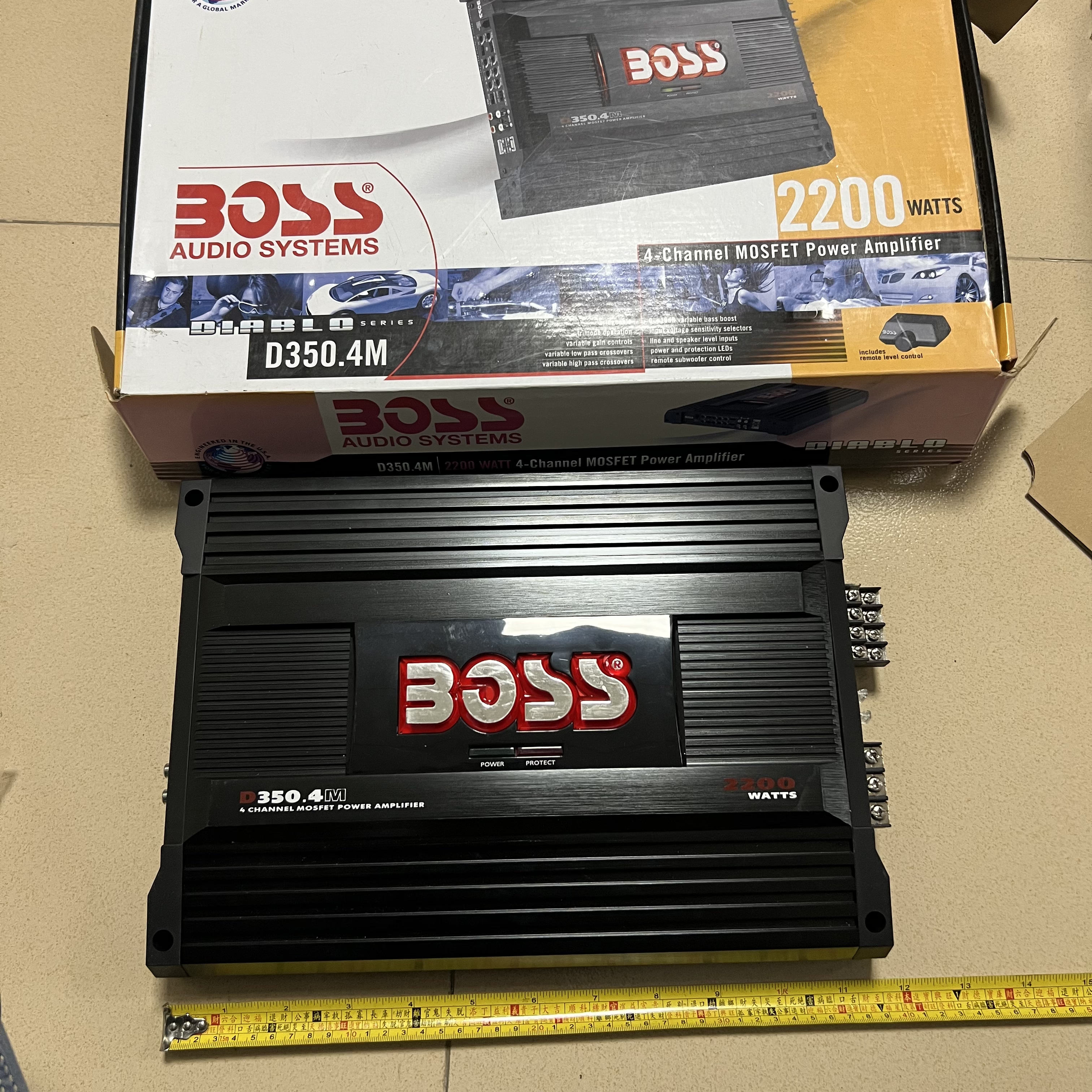 美国BOSS汽车功放AB类功放汽车音响改装升级4路2200W桥接重低音