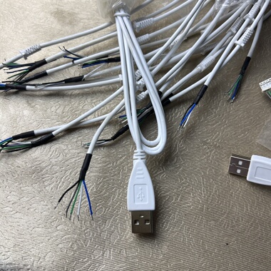 批发USB键盘线械键盘线数据线5芯线4芯维修线2米线防拉断铝铂屏蔽