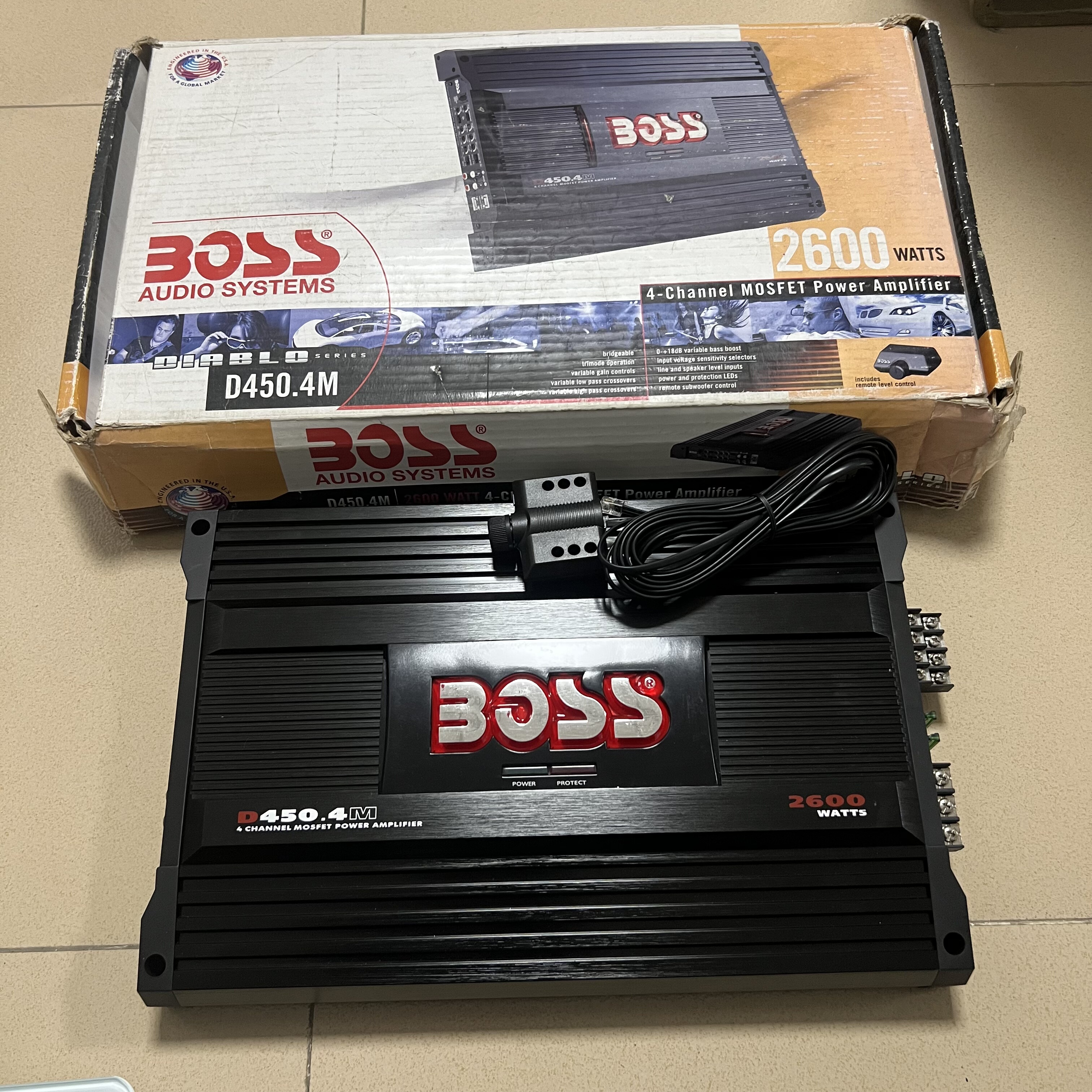 美国BOSS品牌汽车功放4声道2600W车载音响改装升级AB类功放重低音