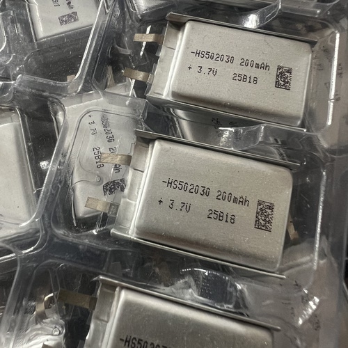 蓝牙耳机充电仓3.7V不带保护板聚合物锂池200mAh 规格502030